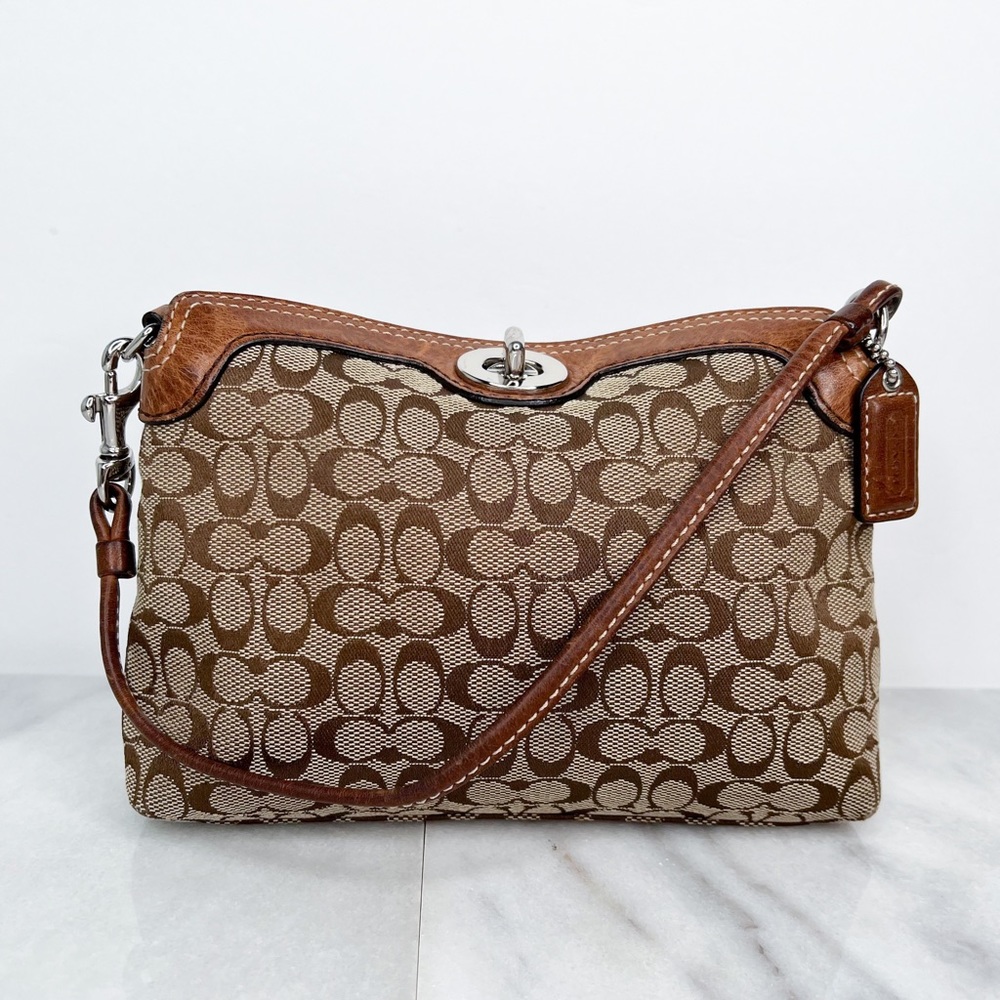 Coach Monogram Turnlock Wristlet